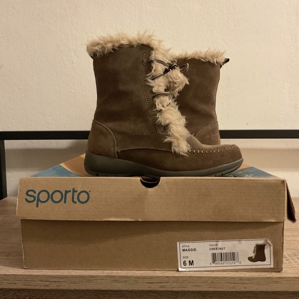 Sporto Maggie Faux Fur Lined Suede Leather Boots